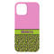 Pink & Lime Green Leopard iPhone 15 Plus Case - Back