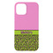 Pink & Lime Green Leopard iPhone 15 Pro Max Case - Back