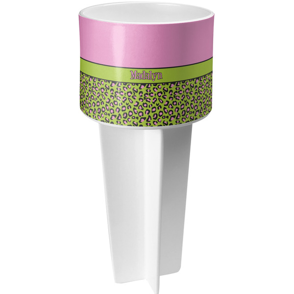 Pink & Lime Green Leopard spiker_white_apvl