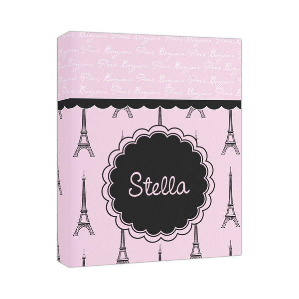 Custom Paris & Eiffel Tower Canvas Print (Personalized)