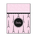 Paris & Eiffel Tower Wood Print - 11x14 (Personalized)