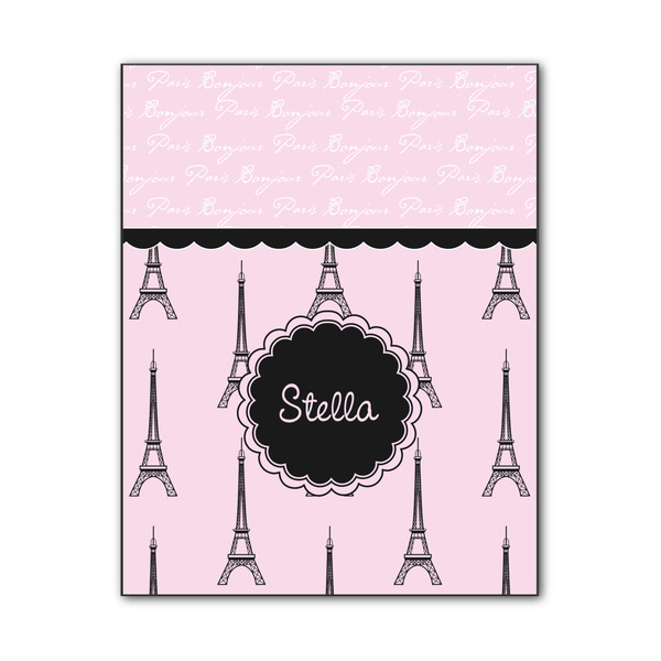 Custom Paris & Eiffel Tower Wood Print - 11x14 (Personalized)