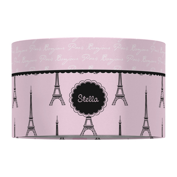 Paris & Eiffel Tower 12" Drum Lampshade - FRONT (Fabric)