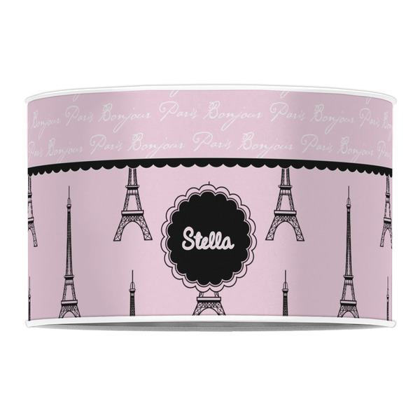 Paris & Eiffel Tower 12" Drum Lampshade - FRONT (Poly Film)