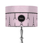 Paris & Eiffel Tower 12" Drum Lamp Shade - Fabric (Personalized)