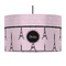Paris & Eiffel Tower 12" Drum Pendant Lamp - Fabric (Personalized)
