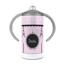 Paris & Eiffel Tower 12 oz Stainless Steel Sippy Cup (Personalized)