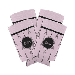 Paris & Eiffel Tower Can Cooler (tall 12 oz) - Set of 4 (Personalized)