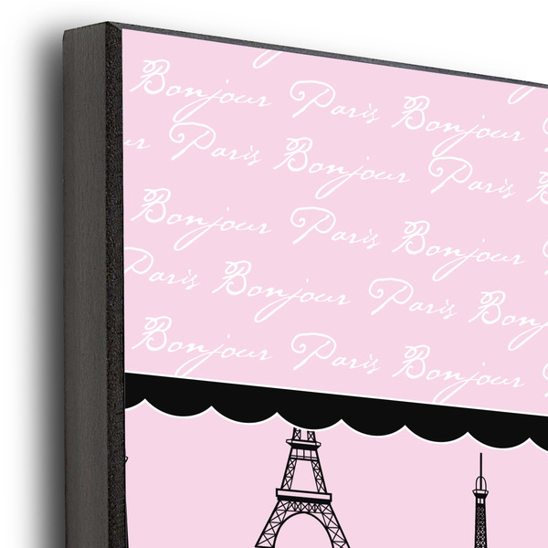 Paris & Eiffel Tower 12x12 Wood Print - Closeup