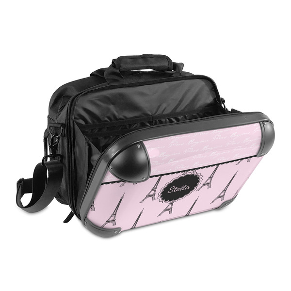 Paris & Eiffel Tower 15" Hard Shell Briefcase - Open
