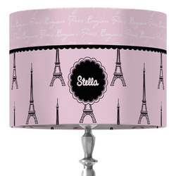 Paris & Eiffel Tower 16" Drum Lamp Shade - Fabric (Personalized)