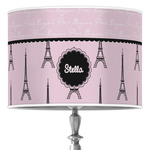 Paris & Eiffel Tower 16" Drum Lamp Shade - Poly-film (Personalized)