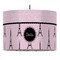 Paris & Eiffel Tower 16" Drum Pendant Lamp - Fabric (Personalized)