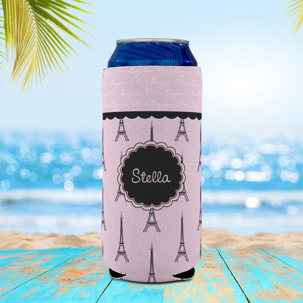 Paris & Eiffel Tower 16oz Can Sleeve - LIFESTYLE