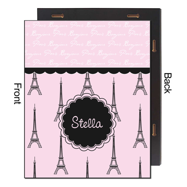 Paris & Eiffel Tower 16x20 Wood Print - Front & Back View