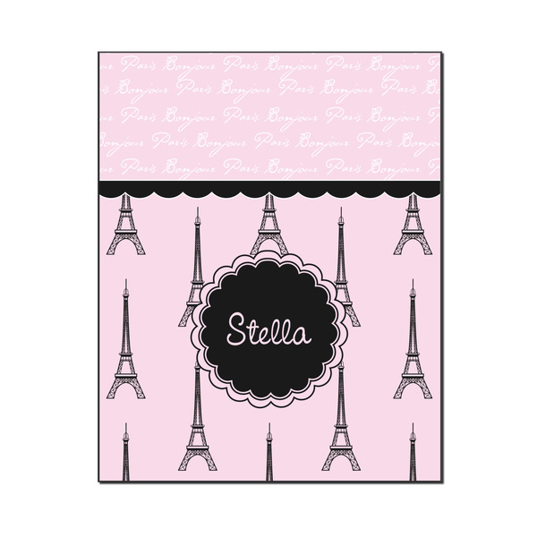Custom Paris & Eiffel Tower Wood Print - 16x20 (Personalized)