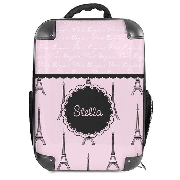 Custom Paris & Eiffel Tower Hard Shell Backpack (Personalized)