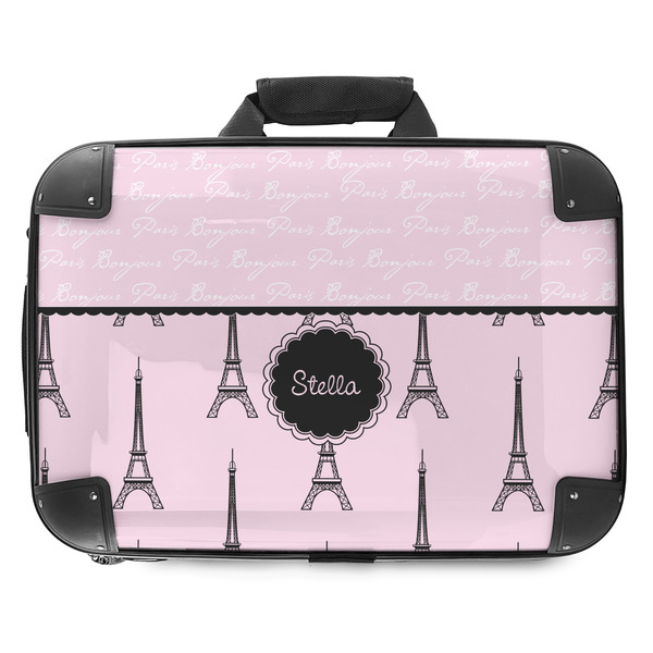Custom Paris & Eiffel Tower Hard Shell Briefcase - 18" (Personalized)