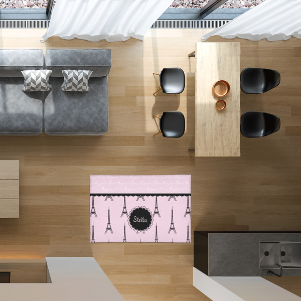 Paris & Eiffel Tower 2'x3' Indoor Area Rugs - IN CONTEXT