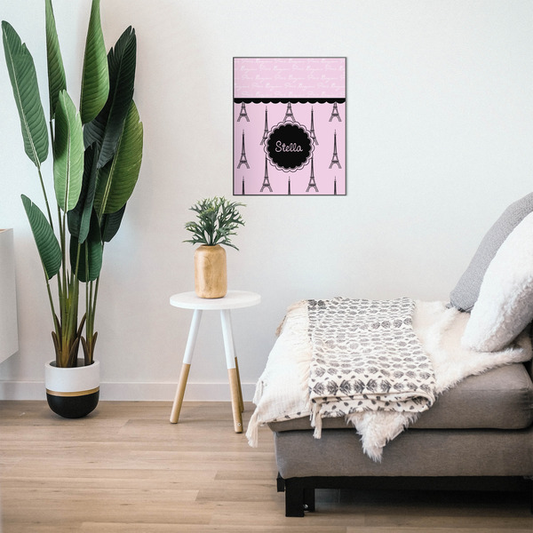 Paris & Eiffel Tower 20x24 Wood Print - In Context