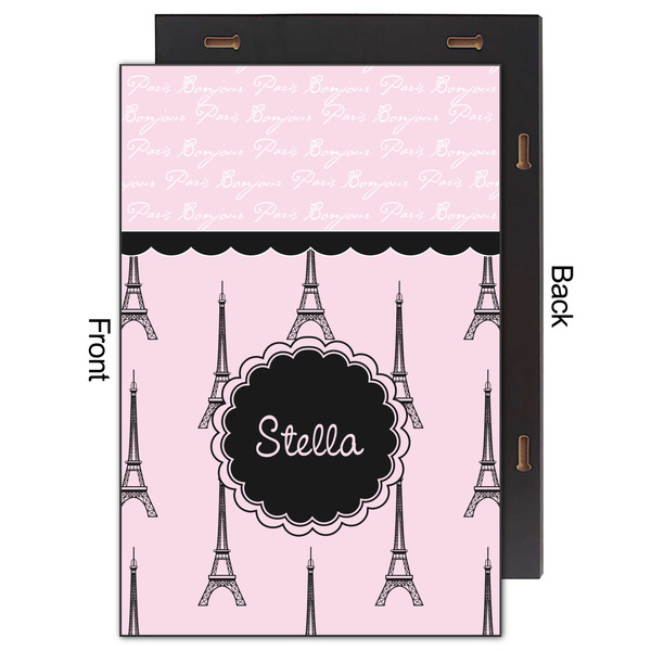 Paris & Eiffel Tower 20x30 Wood Print - Front & Back View