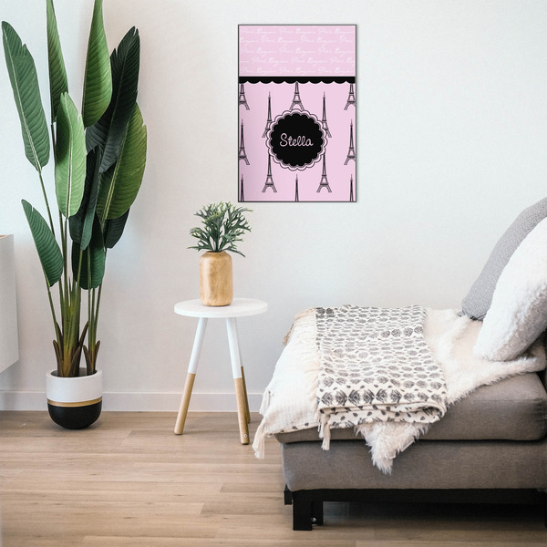 Paris & Eiffel Tower 20x30 Wood Print - In Context