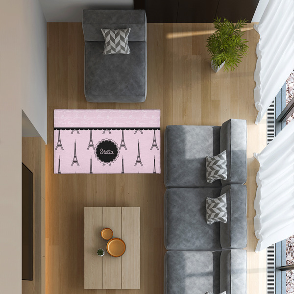 Paris & Eiffel Tower 3'x5' Indoor Area Rugs - IN CONTEXT