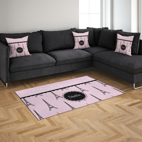Paris & Eiffel Tower 4'x6' Indoor Area Rugs - IN CONTEXT