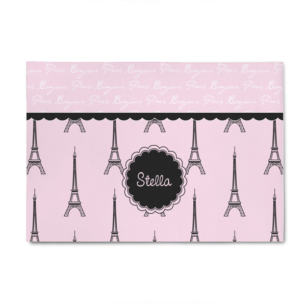 Custom Paris & Eiffel Tower 4' x 6' Patio Rug (Personalized)