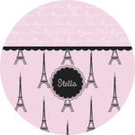 Paris & Eiffel Tower Multipurpose Round Labels - 5" (Personalized)