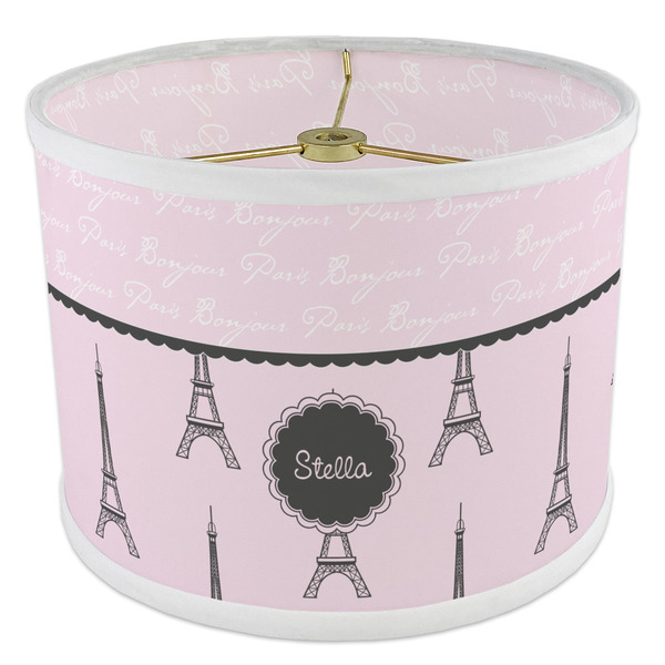 Paris & Eiffel Tower 8" Drum Lampshade - ANGLE Poly-Film