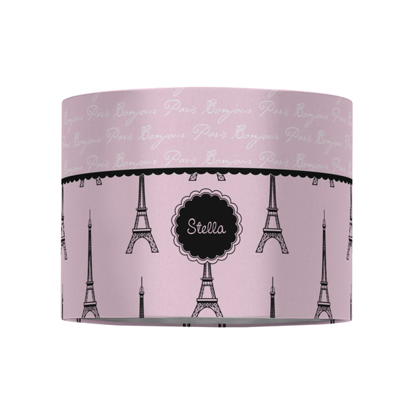 Paris & Eiffel Tower 8" Drum Lampshade - FRONT (Fabric)