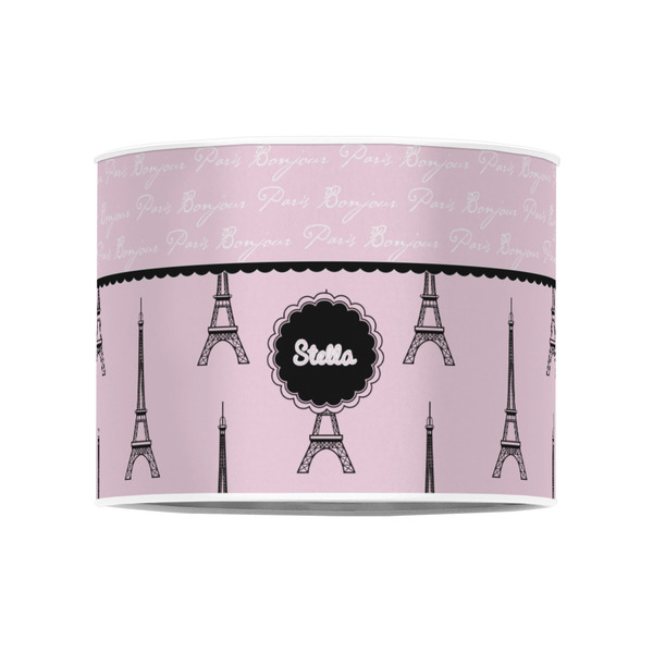 Paris & Eiffel Tower 8" Drum Lampshade - FRONT (Poly Film)