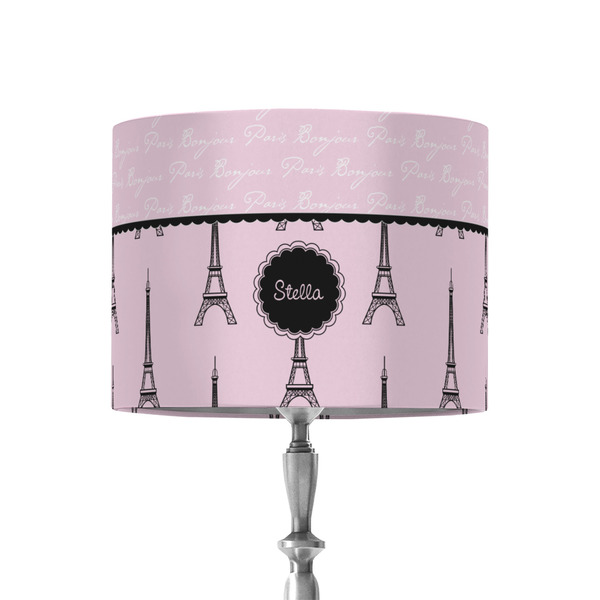 Custom Paris & Eiffel Tower 8" Drum Lamp Shade - Fabric (Personalized)