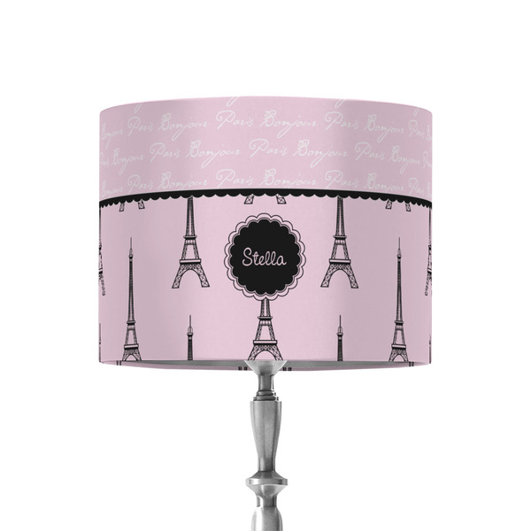 Custom Paris & Eiffel Tower 8" Drum Lamp Shade - Fabric (Personalized)