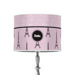 Paris & Eiffel Tower 8" Drum Lamp Shade - Poly-film (Personalized)
