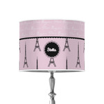 Paris & Eiffel Tower 8" Drum Lamp Shade - Poly-film (Personalized)