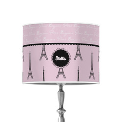 Paris & Eiffel Tower 8" Drum Lamp Shade - Poly-film (Personalized)