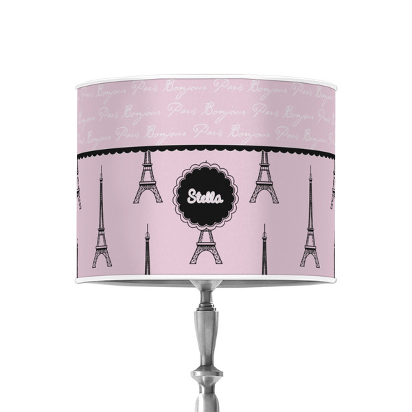 Paris & Eiffel Tower 8" Drum Lampshade - ON STAND (Poly Film)
