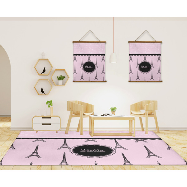 Paris & Eiffel Tower 8'x10' Indoor Area Rugs - IN CONTEXT