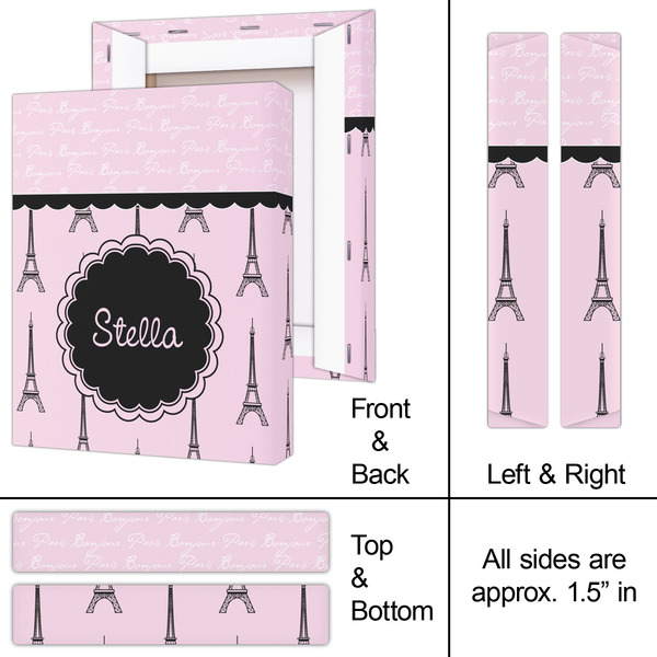 Paris & Eiffel Tower 8x10 - Canvas Print - Approval