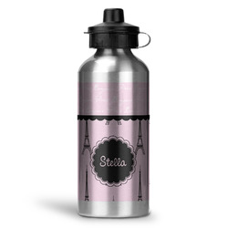 Paris & Eiffel Tower Water Bottle - Aluminum - 20 oz (Personalized)
