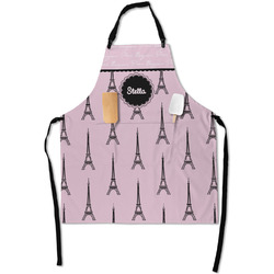 Paris & Eiffel Tower Apron With Pockets w/ Name or Text