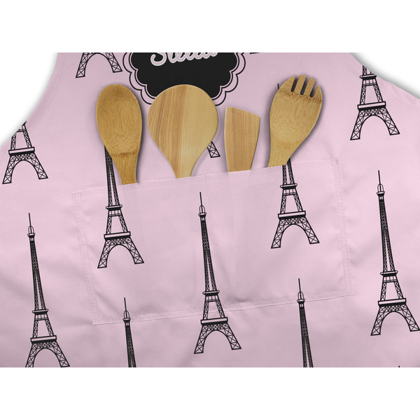 Paris & Eiffel Tower Apron - Pocket Detail with Props