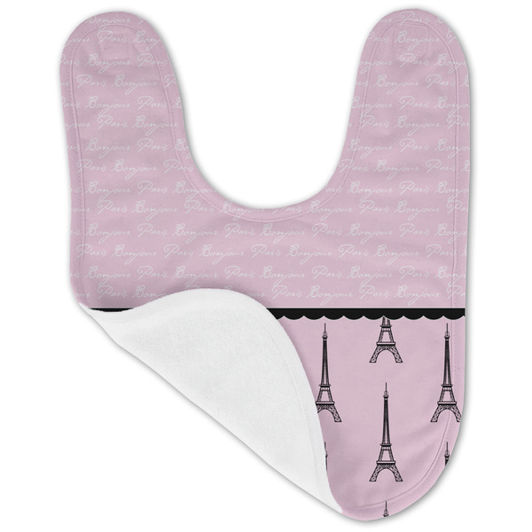 Paris & Eiffel Tower Baby Bib - AFT folded