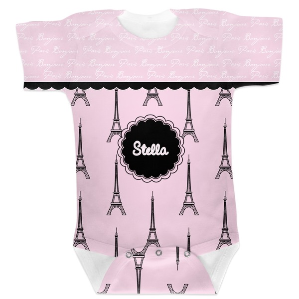 Custom Paris & Eiffel Tower Baby Bodysuit 0-3 (Personalized)