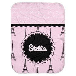 Paris & Eiffel Tower Baby Swaddling Blanket (Personalized)