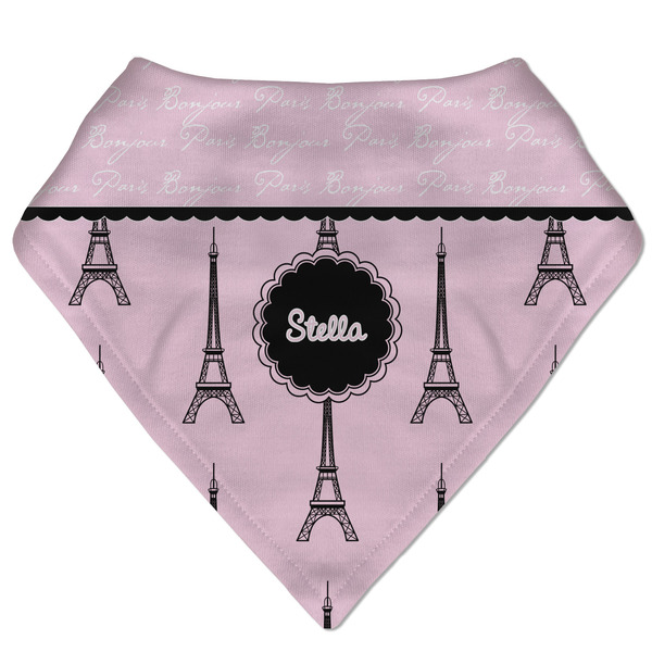 Custom Paris & Eiffel Tower Bandana Bib (Personalized)