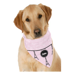 Paris & Eiffel Tower Dog Bandana Scarf w/ Name or Text