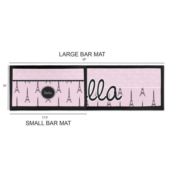 Paris & Eiffel Tower Bar Mats - Sizing Chart